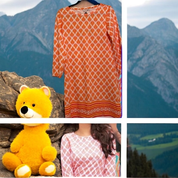 Cabana Life Dress Orange White SPF50 - Picture 1 of 1